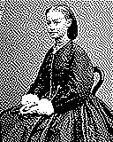 Portrait von Agathe Backer Grøndahl als 1-Bit-Bild