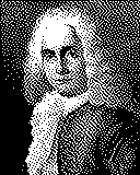 Portrait von Alessandro Marcello als 1-Bit-Bild