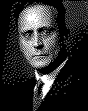 Portrait von Anton Webern als 1-Bit-Bild