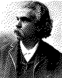 Portrait von Antônio Carlos Gomes als 1-Bit-Bild