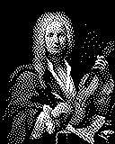 Portrait von Antonio Vivaldi als 1-Bit-Bild