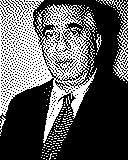 Portrait von Aram Chatschaturjan als 1-Bit-Bild