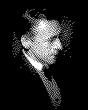 Portrait von Arnold Bax als 1-Bit-Bild