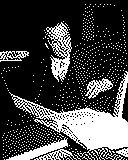 Portrait von Arthur Honegger als 1-Bit-Bild