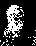 Portrait von Camille Saint-Saëns als 1-Bit-Bild