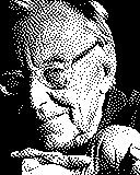 Portrait von Carl Orff als 1-Bit-Bild