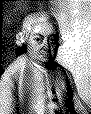 Portrait von Carl Philipp Emanuel Bach als 1-Bit-Bild