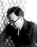 Portrait von Carlos Chávez Ramírez als 1-Bit-Bild