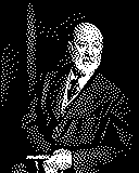 Portrait von Charles Ives als 1-Bit-Bild