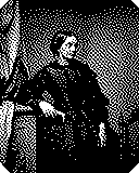 Portrait von Clara Schumann als 1-Bit-Bild
