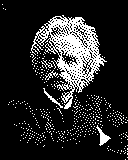 Portrait von Edvard Grieg als 1-Bit-Bild