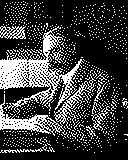 Portrait von Edward Elgar als 1-Bit-Bild