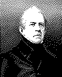 Portrait von Franz Berwald als 1-Bit-Bild