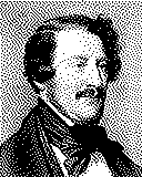 Portrait von Gaetano Donizetti als 1-Bit-Bild