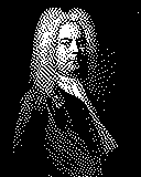 Portrait von Georg Friedrich Händel als 1-Bit-Bild