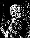 Portrait von Georg Philipp Telemann als 1-Bit-Bild