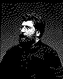 Portrait von Georges Bizet als 1-Bit-Bild