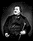 Portrait von Gioachino Rossini als 1-Bit-Bild