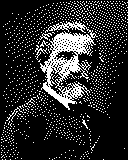 Portrait von Giuseppe Verdi als 1-Bit-Bild