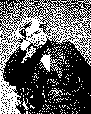 Portrait von Hector Berlioz als 1-Bit-Bild