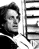 Portrait von Iannis Xenakis als 1-Bit-Bild