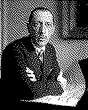 Portrait von Igor Strawinsky als 1-Bit-Bild