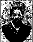 Portrait von Isaac Albéniz als 1-Bit-Bild
