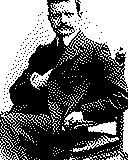 Portrait von Jean Sibelius als 1-Bit-Bild