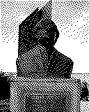 Portrait von Joaquín Rodrigo als 1-Bit-Bild