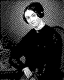 Portrait von Johanna Kinkel als 1-Bit-Bild