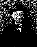 Portrait von Manuel de Falla als 1-Bit-Bild