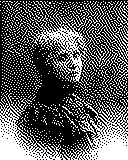 Portrait von Mélanie Bonis als 1-Bit-Bild