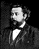 Portrait von Modest Petrowitsch Mussorgski als 1-Bit-Bild