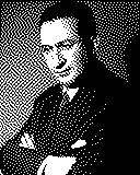 Portrait von Mozart Camargo Guarnieri als 1-Bit-Bild