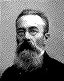 Portrait von Nikolai Andrejewitsch Rimski-Korsakow als 1-Bit-Bild