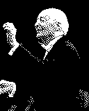 Portrait von Witold Lutosławski als 1-Bit-Bild